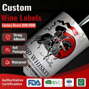 Special Texture Paper Stickers Hot Stamping Gold Foil Logo Labels Metallic 3D Embossed Logo Stickers Spot UV Coating Labels