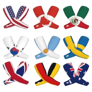 Sports Outdoor Enthusiasts Fan Cheering Decoration Supplies Football Flag Arm Sleeve Youth with Country Flag Logo