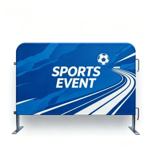 Sports Outdoor Event Vinyl Mesh Barrier Aluminum Flagpoles Heat Transfer Printed Custom Freeform Promotional Flags Banners ZJ