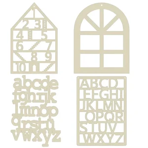Spring Boxwood English Alphabet Letter SignsModern Minimalist China Baby Number Home Decor Pendants Perfect Birthday Gifts