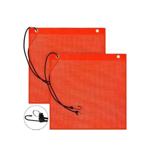 Square PVC Signal Flag Fluorescent Orange Safety Warning Flags for Traffic Road