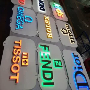 Stainless Steel 3D LED Backlit Letter Sign Customized Color Size for Outdoor Advertising IPX6 Waterproof Wall