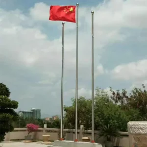 Stainless Steel Aluminum Flagpoles 6M Waterproof Durable OEM Available