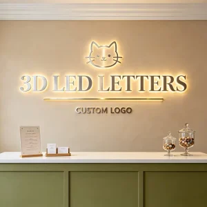 Stainless Steel Backlit LED Letters for Advertising Companies Shops Hospitals Waterproof IP44/65 Plug-In Customizable