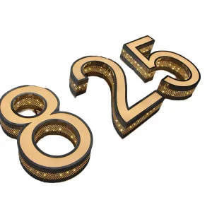 Stainless Steel Border LED Light Source 3D Electronic Illuminated Letter for Outdoor Use in Office Wedding Hotels