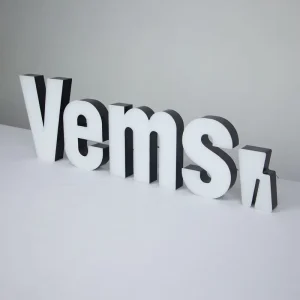 Stainless Steel Borderless Front Lit Jelly Letters Frosted Baking Paint Surface Doorway Sign Mini Letters Model JL006