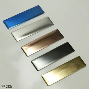 Stainless Steel Custom Logo Label Laser Marked Nameplate Blank Material Small Metal Plate Process Machining Custom Color Custom