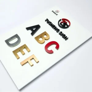 Stainless Steel Cut Letters Solid Metal Letter logo Supply with Screws