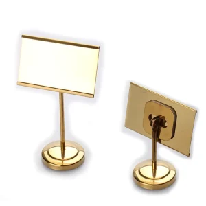 Stainless Steel Display Sign Place Card Holder Table Number Stand for Wedding