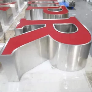 Stainless Steel Edging Led Light Flat Light Box Letters for Outdoor Store Signage with Custom Logo Options