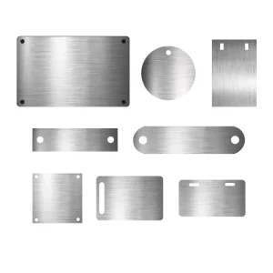 Stainless Steel Fashion Name Badge Blank with UV Printing and Stamping Silver Plated Advertising Flat Plate