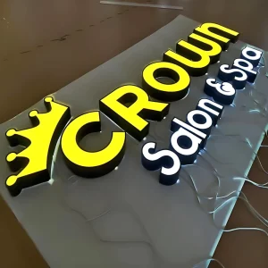 Stainless Steel Front Lit Trim LED Channel Letters Custom Illuminated Sign IP65 Waterproof for Advertising Decoration Shopping