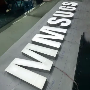 Stainless Steel Front-lit Frameless LED Channel Letters Storefront Sign IP65 Waterproof Plug-in Advertising Custom Home Mall