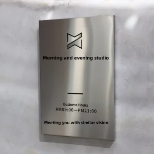 Stainless Steel Hollow Out Advertising Sign Company Nameplate Instagram Style Shop Sign Factory Plate Outdoor Storefront Sign