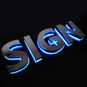 Stainless Steel LED Backlit Letters Acrylic Crystal Design Mini Frontage Sign for Advertising Illumination Combination Text