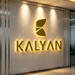 Stainless Steel Letter Sign Backlit Office Logo Sign Brushed Metal Wall Sign Corporate Branding Illuminated Letters