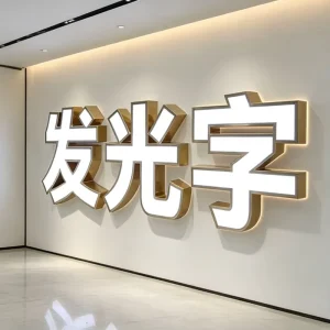 Stainless Steel Light Illumination Letter Sign Minimalist Look Retail Cafe Restaurant Wall Illuminated Letter Sign