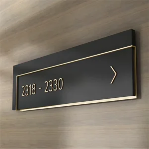 Stainless Steel Metal Signage All Size Hotel Door Room Number Sign Plate