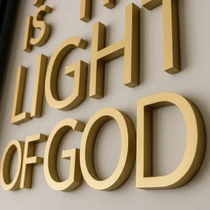 Stainless Steel No Light Metal Logo Sign Custom Letters Custom Led Signage Channel Letter Sign 3d Logo for Business Reception