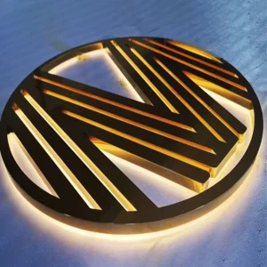 Stainless Steel Outdoor 3D Logo Signage Custom LED Sign Light Business Sign Custom 3D Letter Logo Signboards