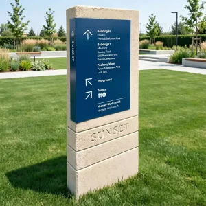 Stainless Steel Outdoor Pylon Sign