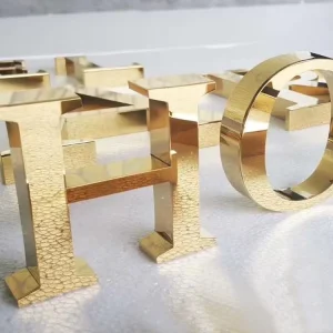 Stainless Steel Plating Metal Letter Custom 3D Letters Metal Logo Bronze Sign 3D Letters Custom LED Sign for Business