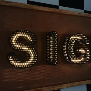 Stainless Steel Punched Side Letter 3D Channel Letters LED Perforated Illuminated Advertising Signs IP65 Waterproof Customizable