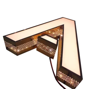 Stainless Steel Side Punched Luminous Signage