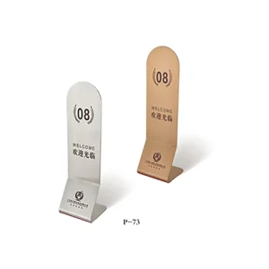 Stainless Steel Table Number Stand Desktop Countertop Metal Number Signage Restaurant Table Sign Standing