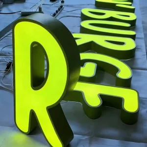 Stainless Steel Trim Weather resistant Light Letter Shop Signage Custom Led Sign Brand Name Logo Led Channel Letter