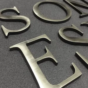 Stainless Steel Wall Sign 3D Metal Logo Sign Office Reception Metal Sign Custom Metal Letters for Business Outdoor Metal Sign