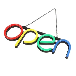 Stainless Steel Waterproof Open Signage Off LED Neon Signboard Letters Outdoor Gold LED 3D Sign