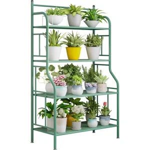 Stand Gardening Supplies Metal Flower Pot Rack Storage Shelf 4 Tier Plant Stand Storage Metal Flower Display Rack