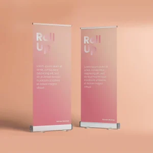 Standard 80 X 200 Aluminum Retractable Roll Up Pop Up Banner Advertising Display Stand