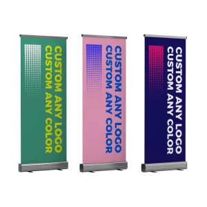 Standard 80×200 Aluminum Retractable Custom Pop up Roll up Advertising Display Eco Friendly Banner Stand