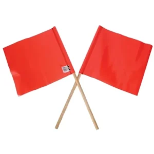 Standard Decorative Warning Flag High Visible Wooden Traffic Flag Suitable for Road Construction and Parking Lot