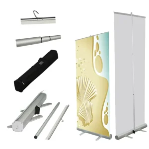 Standard Pennant Style Retractable Pop up Banner Stand 80×200 Roll Up Advertising Display Accessory