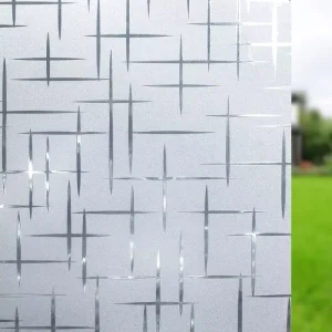 Static 3D Pattern Film Opaque Frosted Window Film PVC No Glue Explosion proof Modern Decorative Privacy Protection Glass