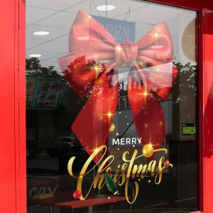 Static Christmas Window Clings Window Stickers Electrostatic for Glass Double Side Reusable Home Decoration Removable Decals