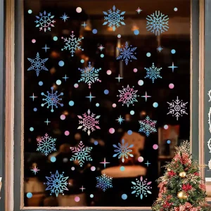 Static Christmas Window Sticker Glass Electrostatic Double-Sided Reusable Home Decoration Detachable Decal
