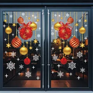 Static Christmas Window Sticker Glass Electrostatic Double-sided Reusable Home Decoration Detachable Decal