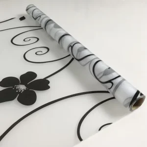 Static Cling Black Glass Window Film Frosted Glass Window Film for Home Decoration