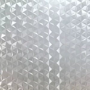 Static Cling Triangle Pattern Window Film for Glass Non-Glue Reusable Decorative Frosted Privacy for Home Bedroom Vinyl Decals