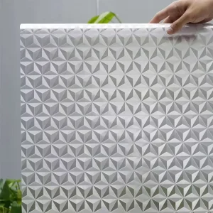 Static Cling Window Film Privacy Glass Sticker No Glue Removable Frosted Film for Bathroom Office Decoration