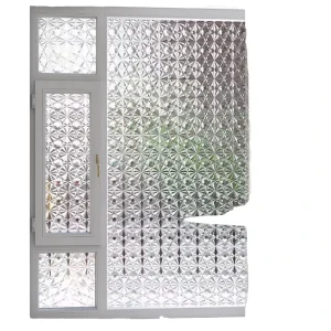 Static Rainbow Sticker 3D Decorative Vinyl Stained Glass Window Film Privacy Window Sticker Glass Film