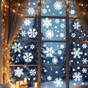 Static Window Clings Removable Glass Stickers Reusable No Adhesive Window Decals for Home Bedroom Kitchen Decor