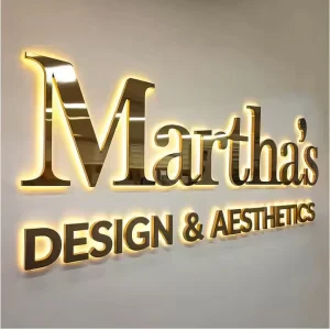 StereoLED Letter Light Box Acrylic Backlit Metal Door Sign Resin Characters for Company Hospital Advertising LED Strips Light