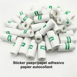 Sticker Paper for Mini Printer Wireless Blue Tooth Portable Printer 57mm Width Thermal Self Adhesive Sticker Roll