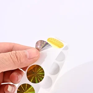 Sticker Tamperproof Disposable Gold Color Holographic Anti Counterfeit Sticker Laser Rainbow Void Security Label Sticker