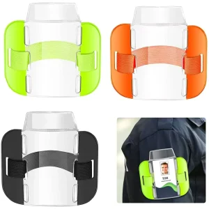 Stock Soft Plastic Security Armband Sia Reflective Working ID Badge Holder for Security Guardman